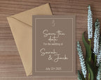 Earth Save The Date Wedding Party Cards & Envelopes | Pack of 10 - Larosier Prints