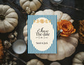 Blue Celestial personalised save the date cards