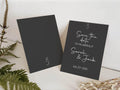 Minimalist Noir Save The Date Wedding Party Cards & Envelopes | Pack of 10 - Larosier Prints