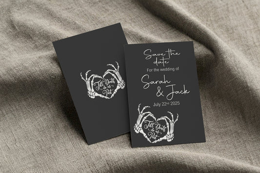 Gothic Save The Date Wedding Party Cards & Envelopes | Pack of 10