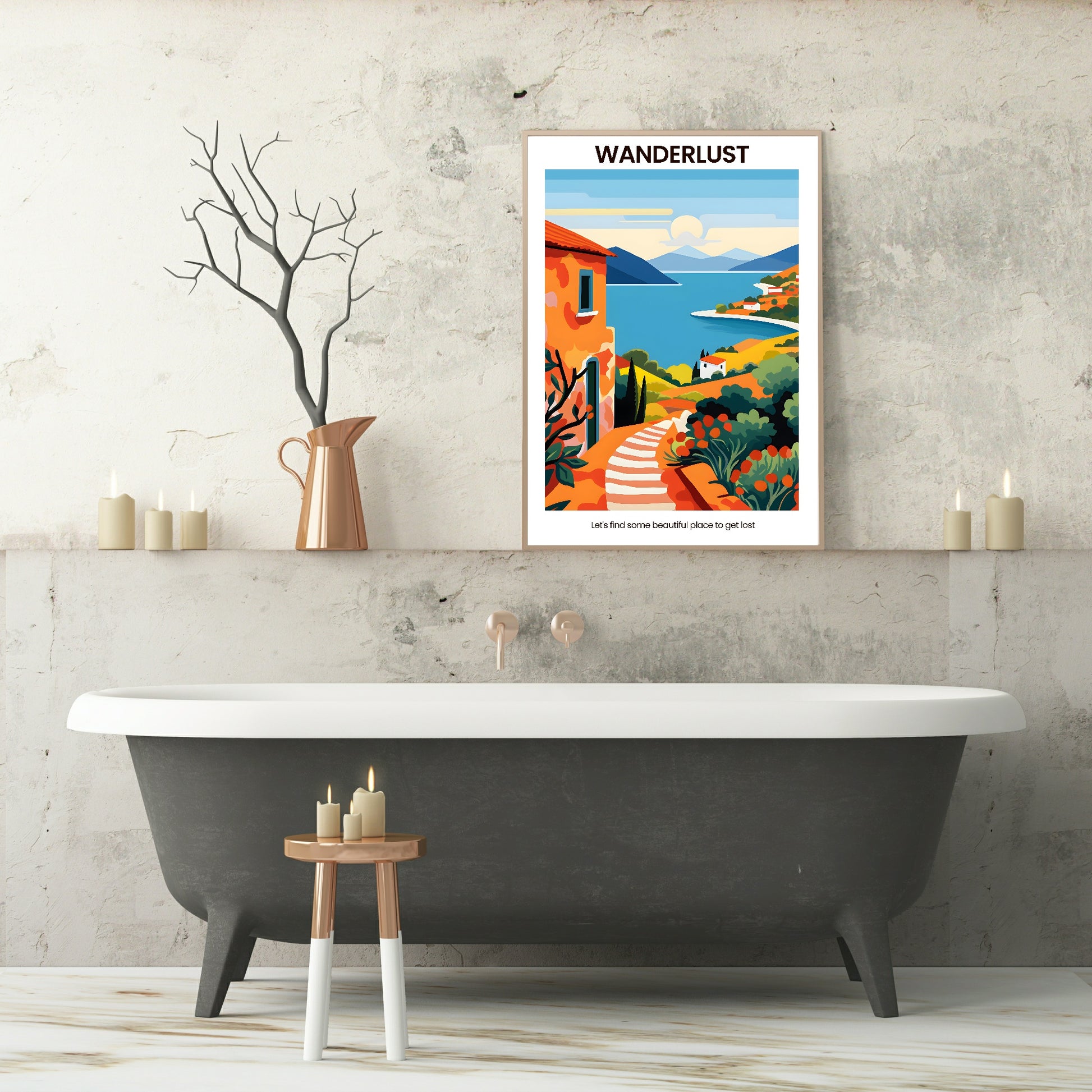 Wanderlust Print | Travel Wall Art