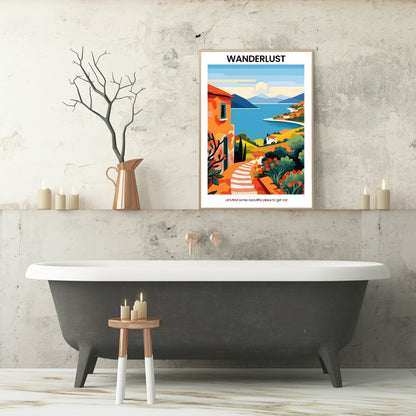 Wanderlust Print | Travel Wall Art