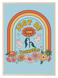 Retro Just Be Yourself Print | Inspirational Wall Art - Larosier Prints