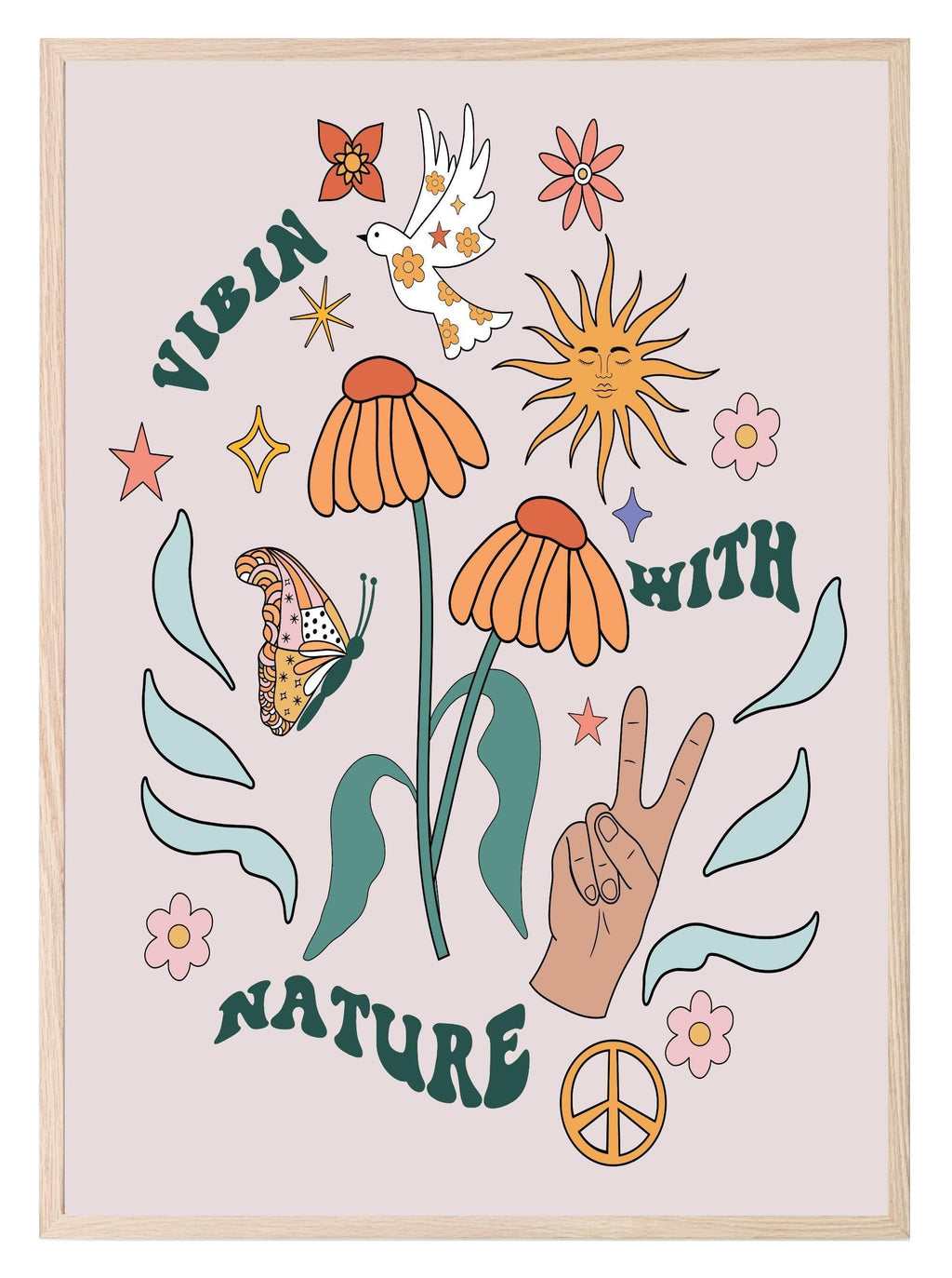 Vibe With Nature Print | Inspirational Wall Art - Larosier Prints