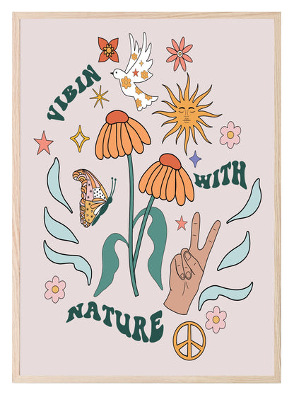 Vibe With Nature Print | Inspirational Wall Art