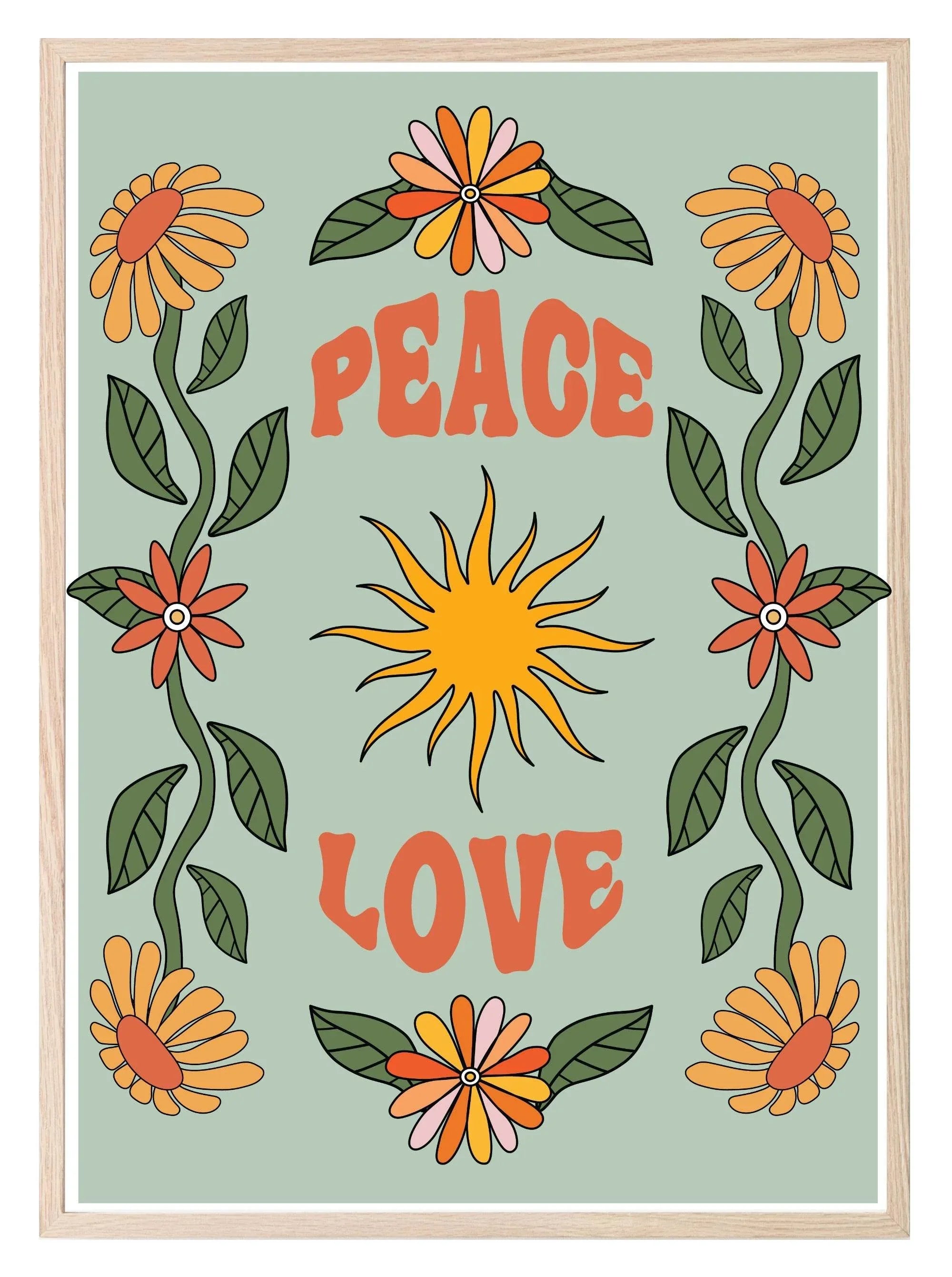 Peace & Love Print | Inspirational Wall Art - Larosier Prints