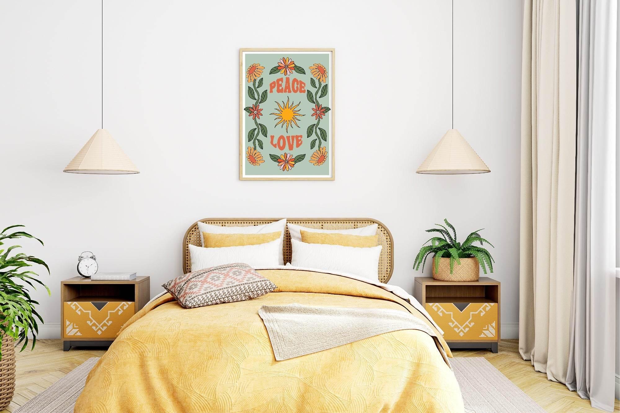 Peace & Love Print | Inspirational Wall Art - Larosier Prints