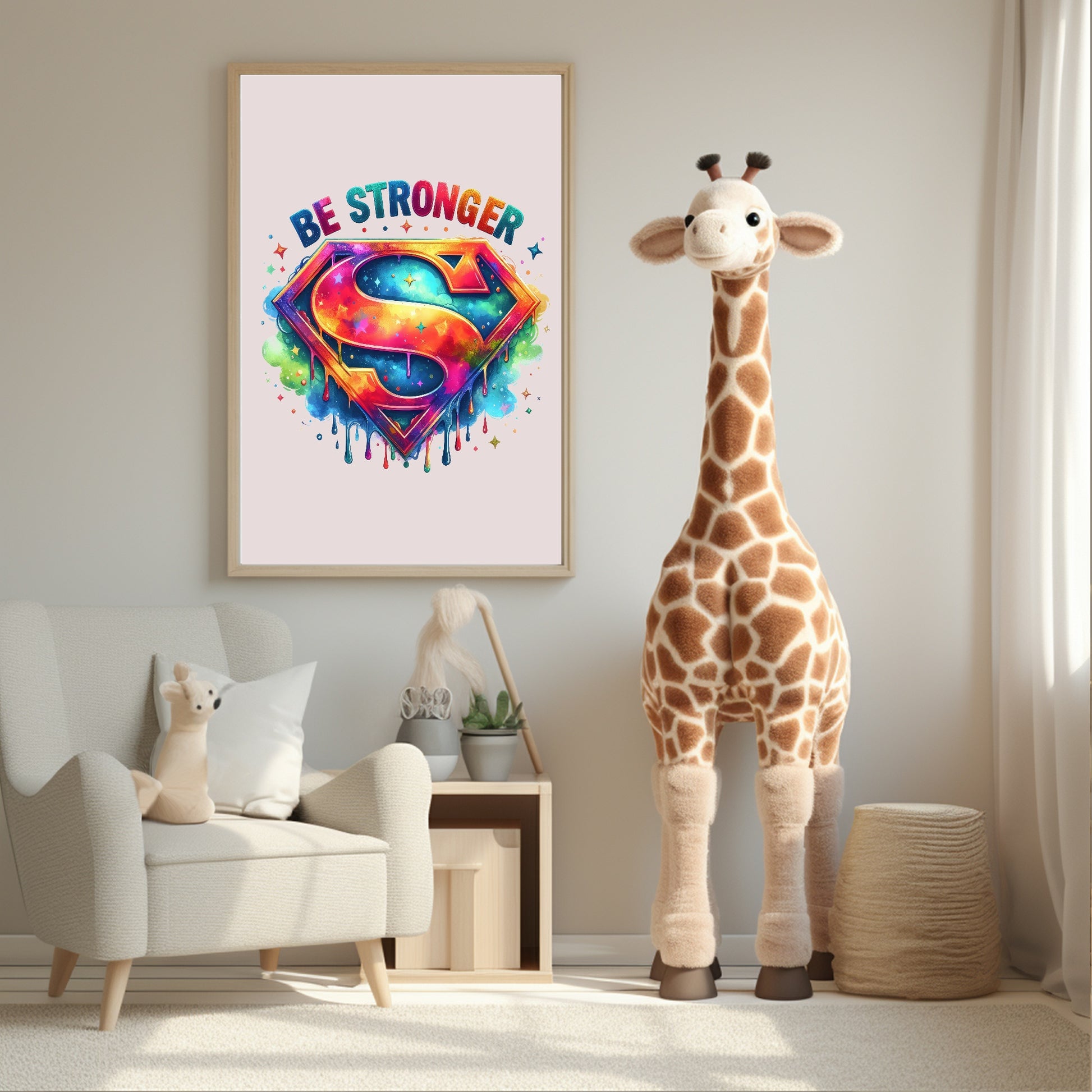 Be Stronger Print | Super Hero Kids Wall Art