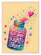 Let Your Light Shine Print | Jar Of Inspiration Kids Wall Art - Larosier Prints