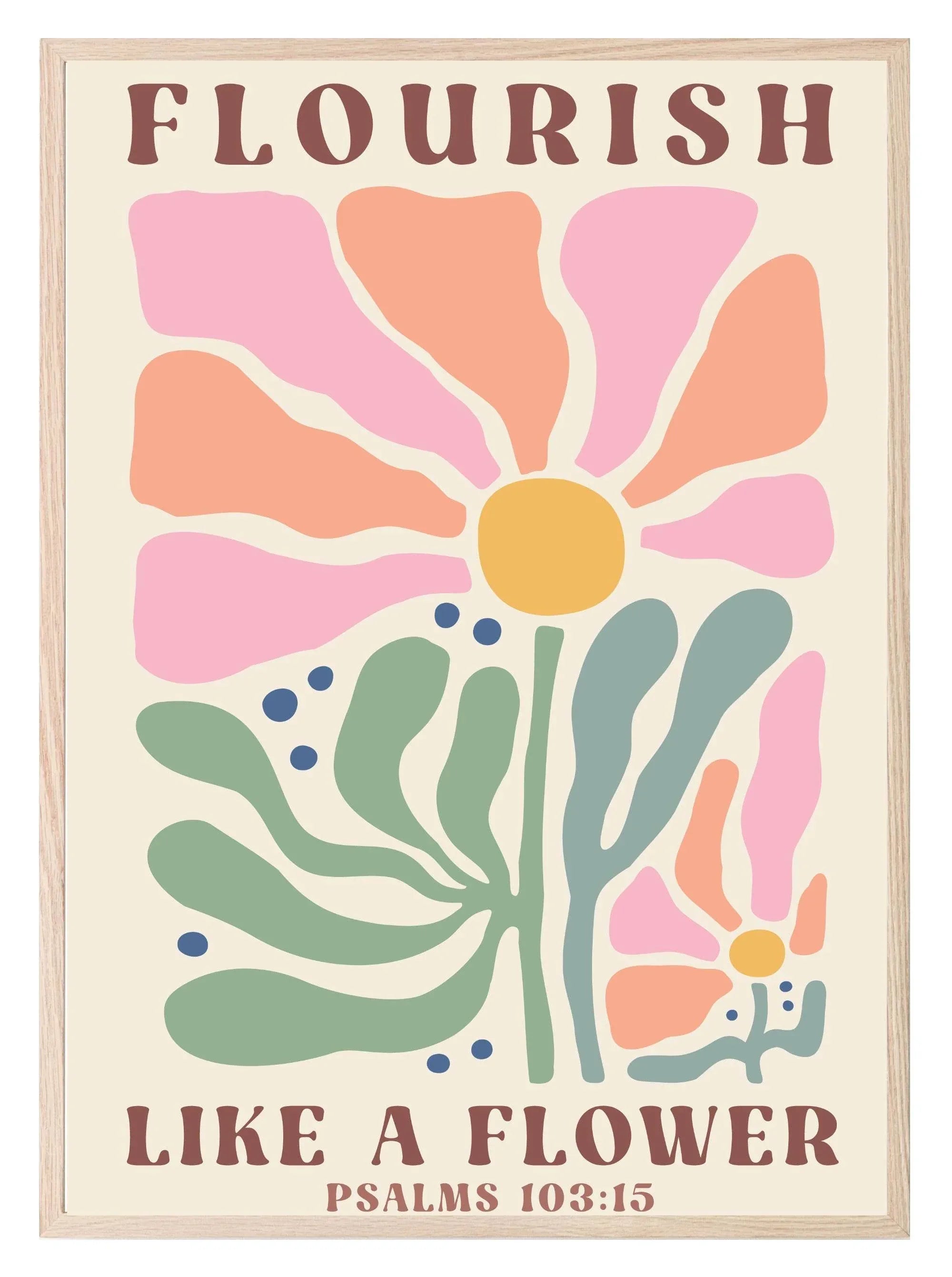 Flourish Like A Flower Print | Christian Wall Art - Larosier Prints