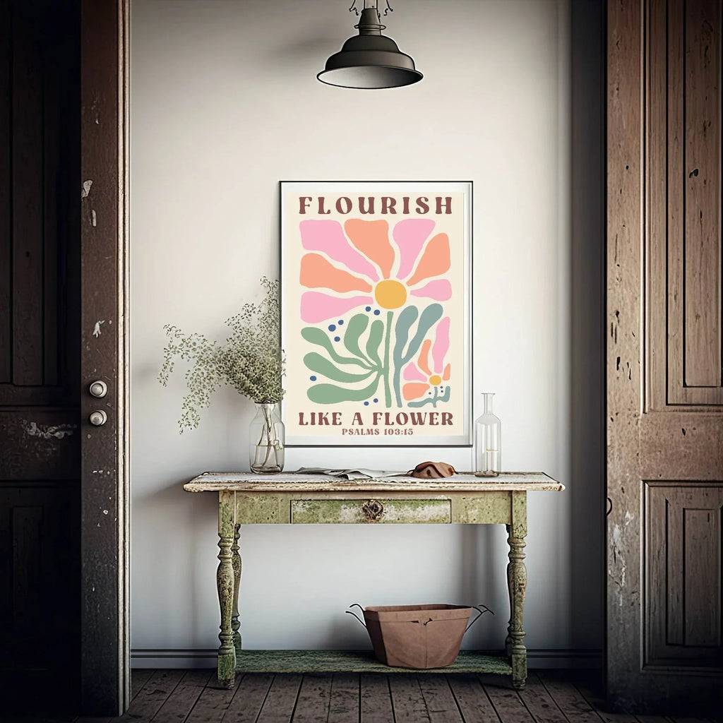 Flourish Like A Flower Print | Christian Wall Art - Larosier Prints
