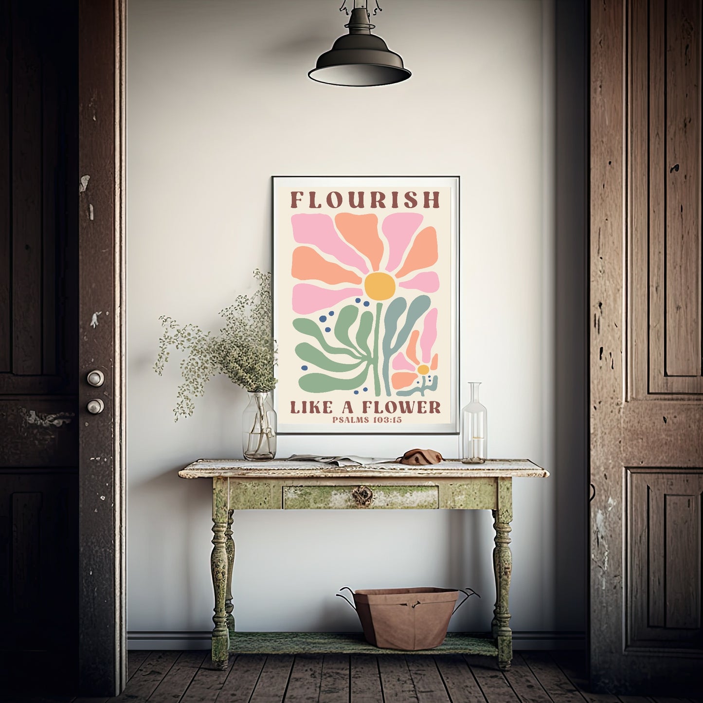 Flourish Like A Flower Print | Christian Wall Art