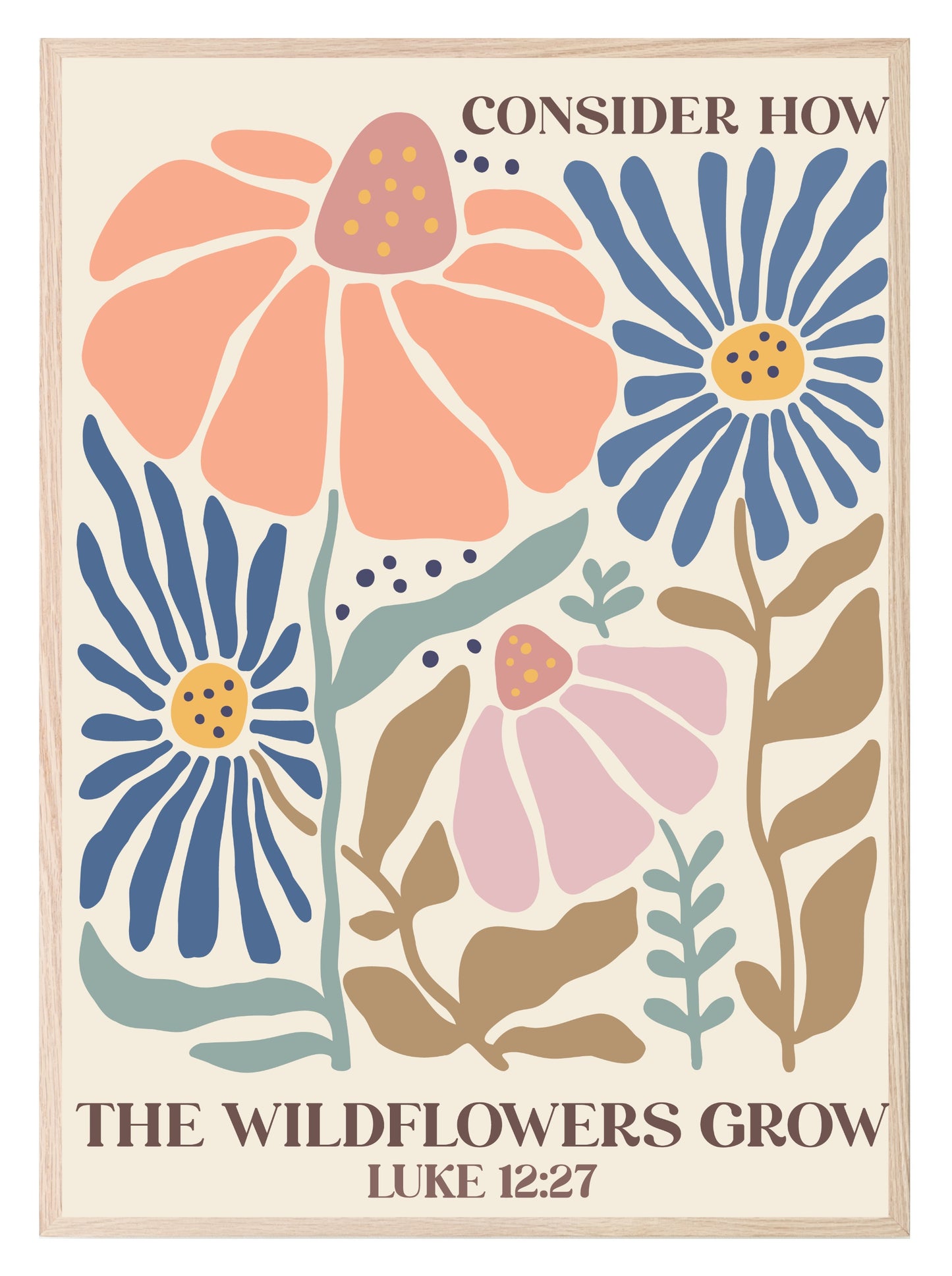 Consider How The Wild Flowers Grow Print | Christian Wall Art