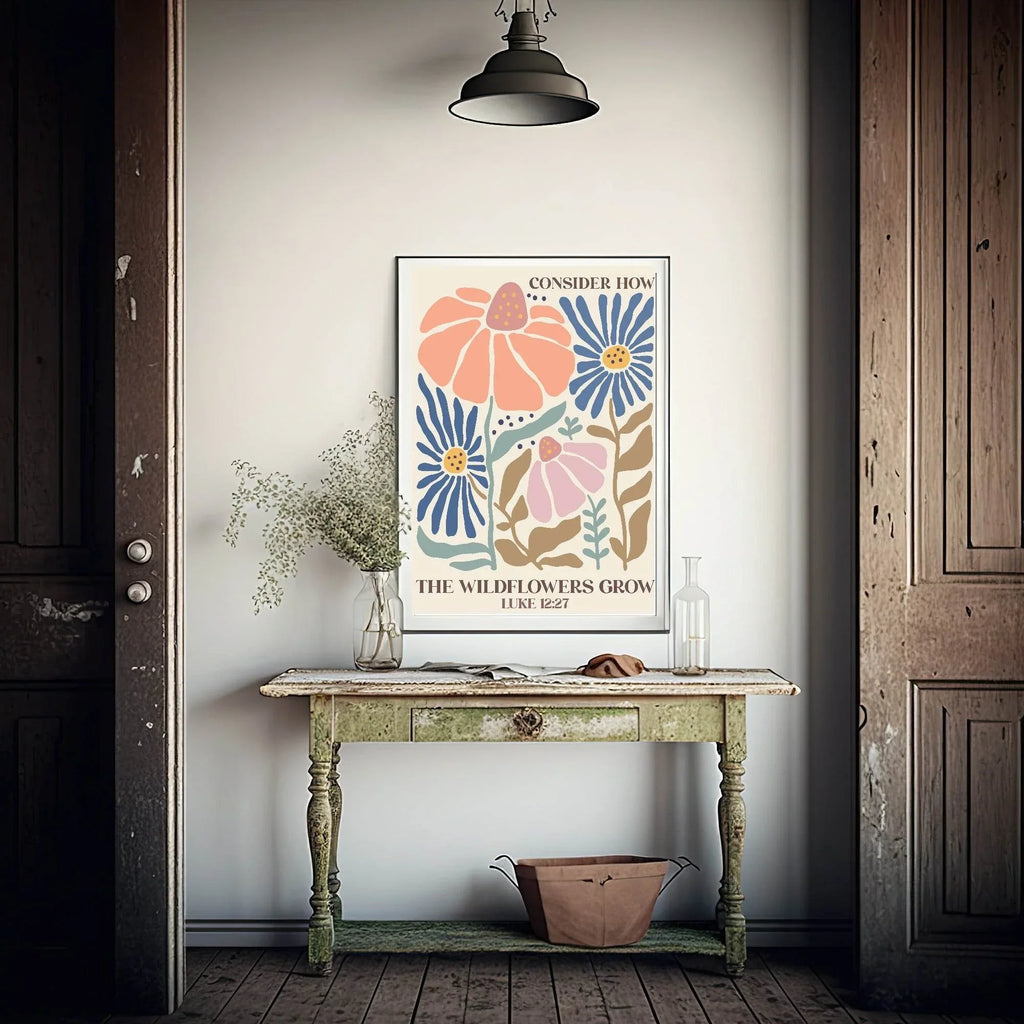 Consider How The Wild Flowers Grow Print | Christian Wall Art - Larosier Prints