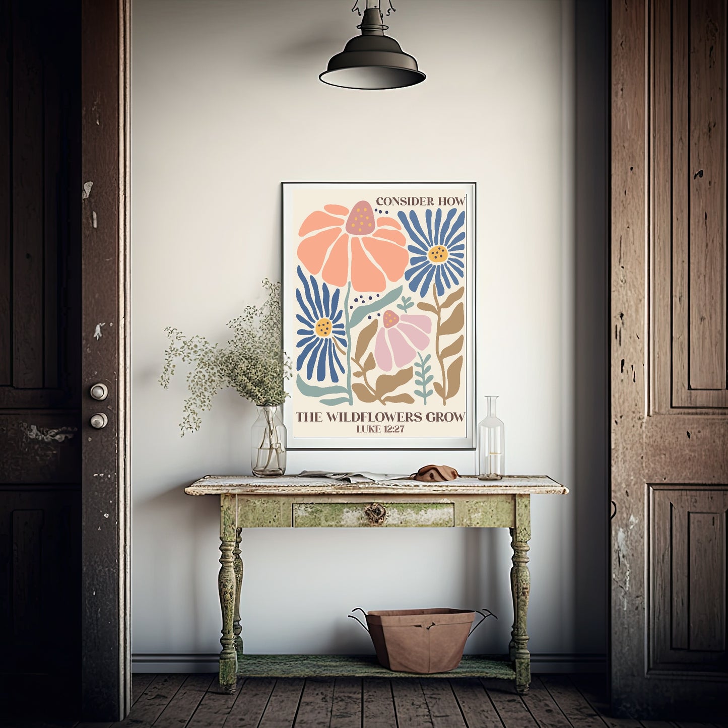 Consider How The Wild Flowers Grow Print | Christian Wall Art