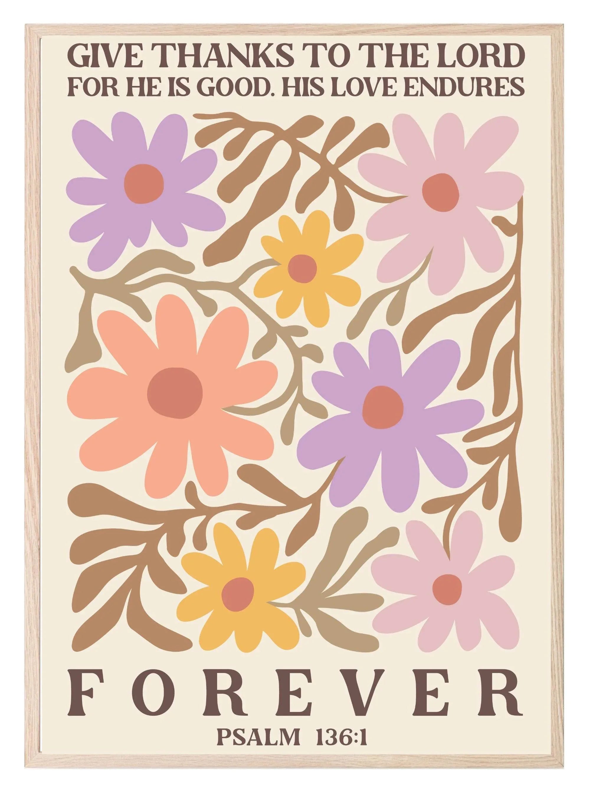 Give Thanks To The Lord Print | Christian Wall Art - Larosier Prints