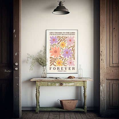 Give Thanks To The Lord Print | Christian Wall Art