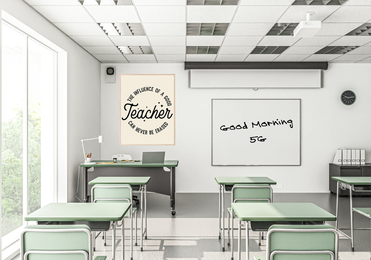 The Influence Of A Good Teacher Print | Teacher Wall Art Gift