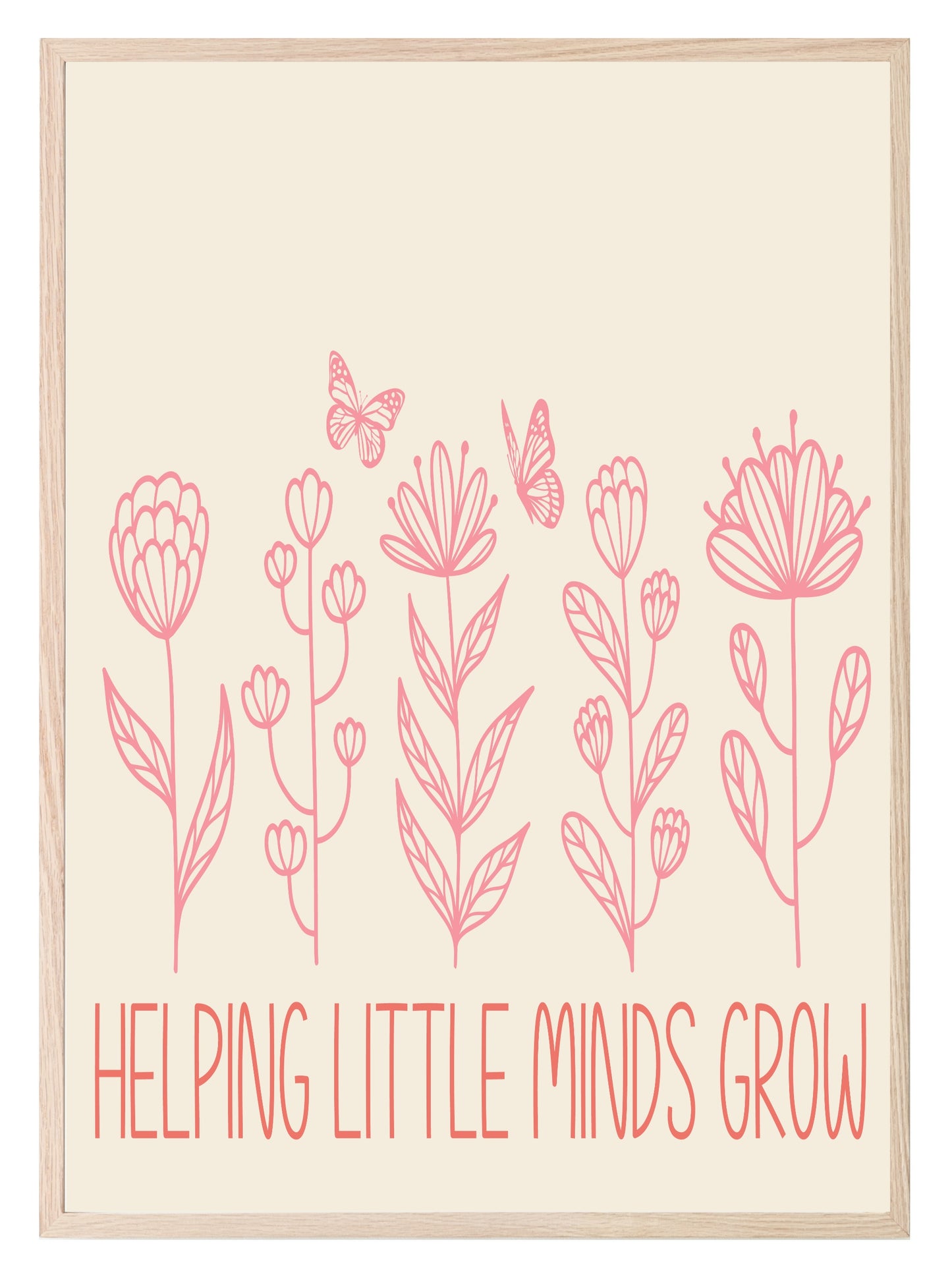 Helping Little Minds Grow Print | Teacher Wall Art Gift