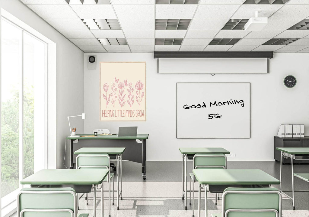 Helping Little Minds Grow Print | Teacher Wall Art Gift - Larosier Prints