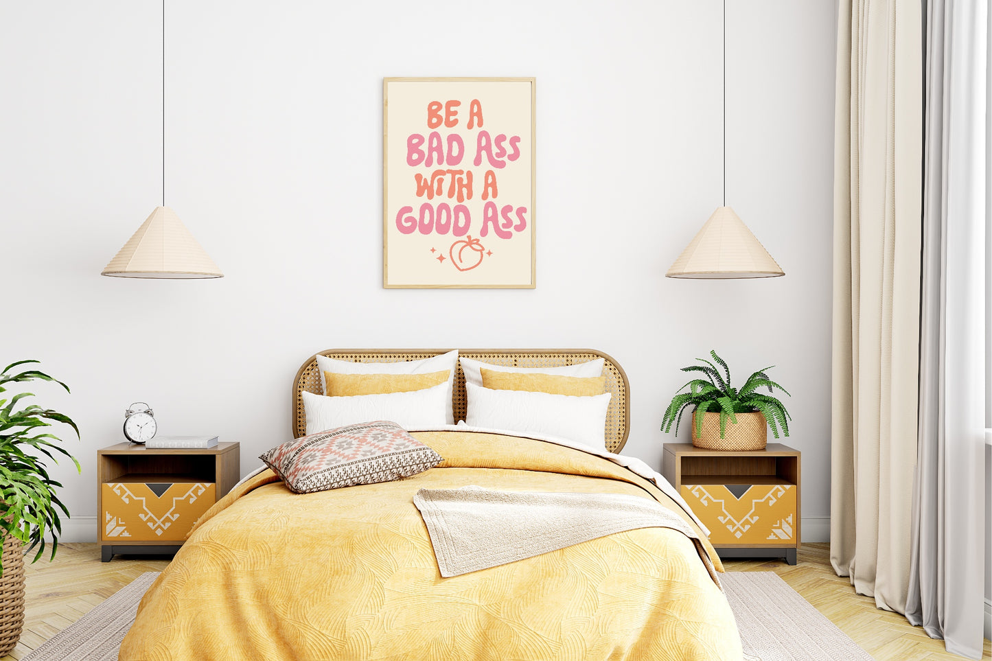 Be A Bad Ass With A Good Ass Print | Humorous Wall Art