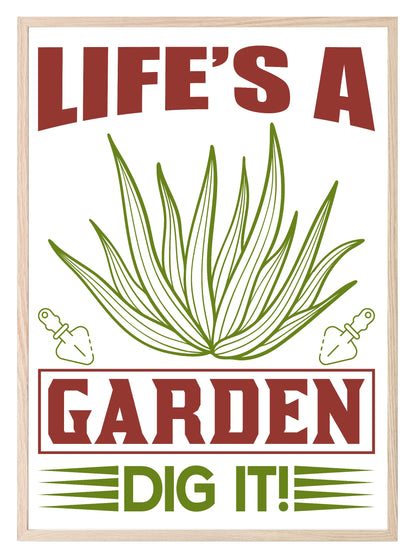 Life's A Garden Print | Gardening Wall Art