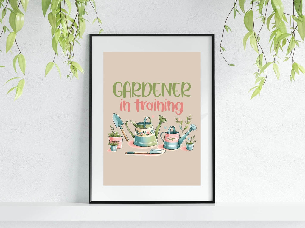 Gardener In Training Print | Gardening Wall Art - Larosier Prints