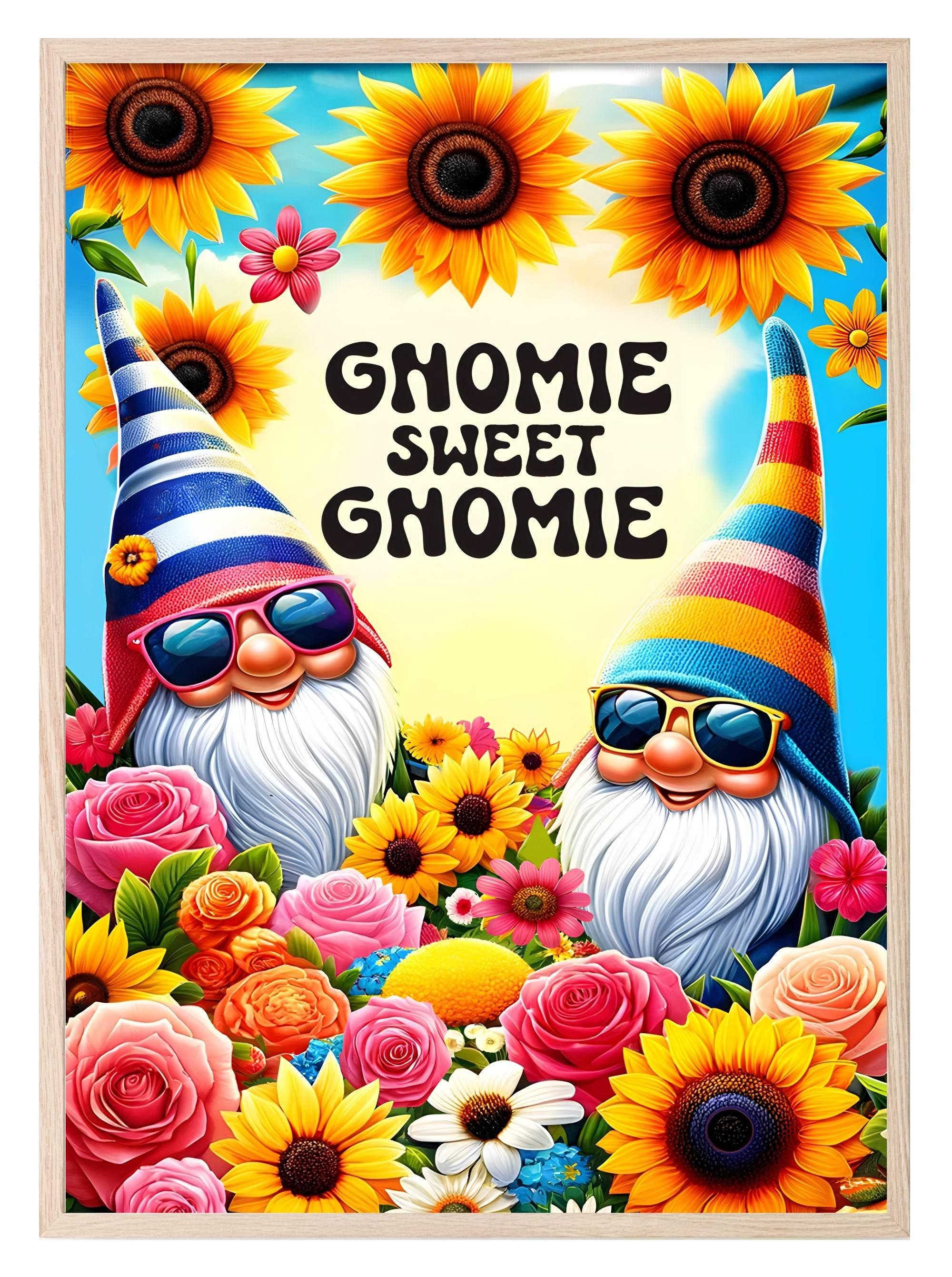 Gnomie Sweet Gnomie Print | Gardening Wall Art - Larosier Prints