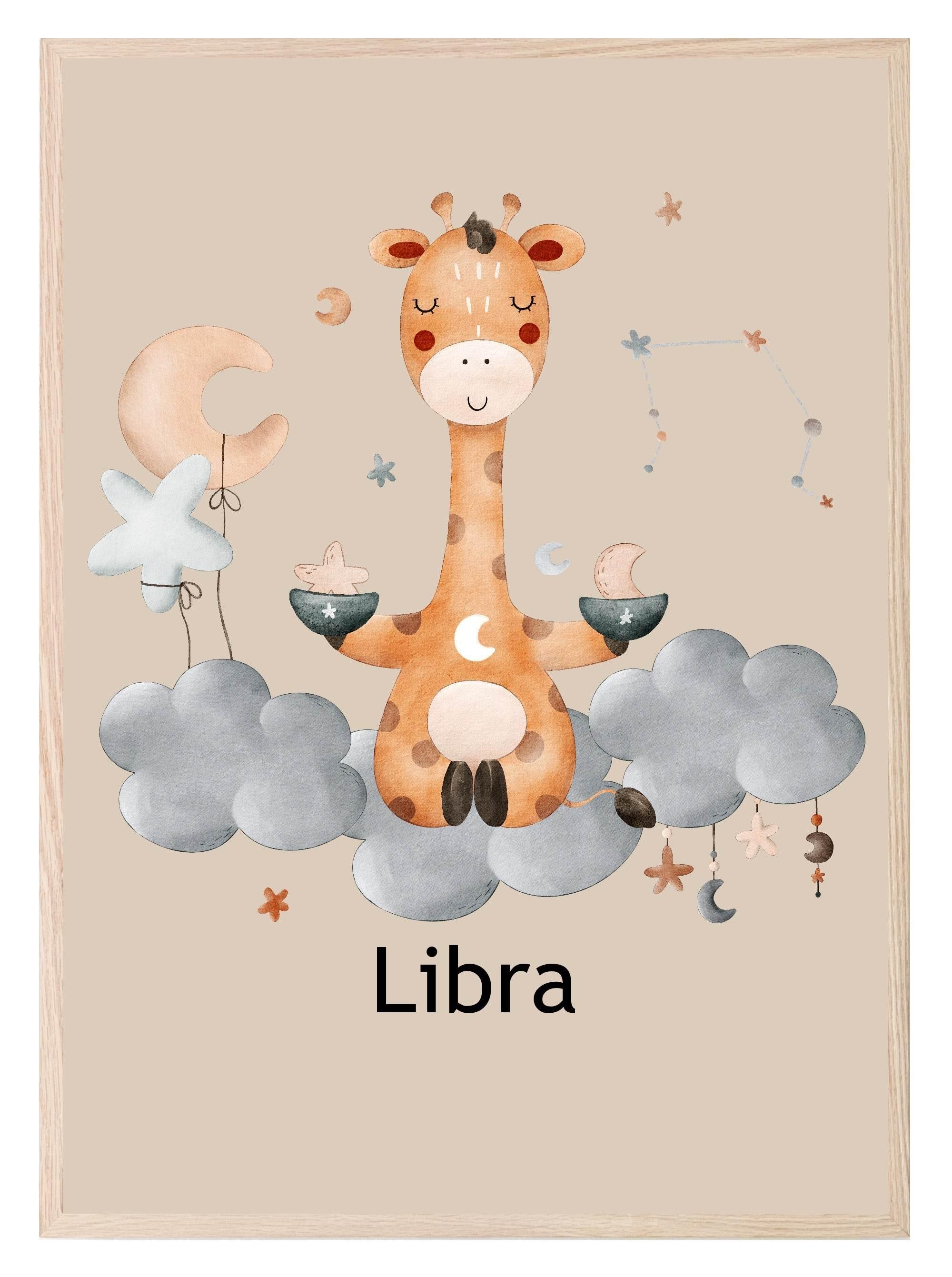 Kids Star Sign Print | Zodiac Birthday Wall Art - Larosier Prints