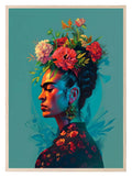 Frida Kahlo Inspired Print | Floral Wall Art - Larosier Prints