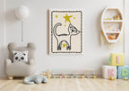 Cat Print | Stars | Chasing Dreams | Nursery Wall Art - Larosier Prints