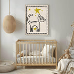 Cat Print | Stars | Chasing Dreams | Nursery Wall Art - Larosier Prints