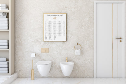 Bathroom Word Search Print | Toilet Humour Wall Art