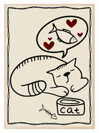 Cat Print | Sweet Dreams | Nursery Wall Art - Larosier Prints