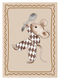 Mouse Print | Beige | Nursery Wall Art - Larosier Prints