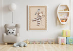 Mouse Print | Beige | Nursery Wall Art - Larosier Prints