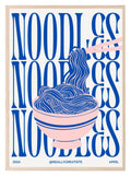 Noodles Print | Blue & Pink | Kitchen Art - Larosier Prints