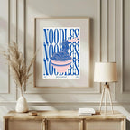 Noodles Print | Blue & Pink | Kitchen Art - Larosier Prints