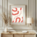 It Can't Get Any Better Than This Print | Red & Pink | Abstract Art - Larosier Prints