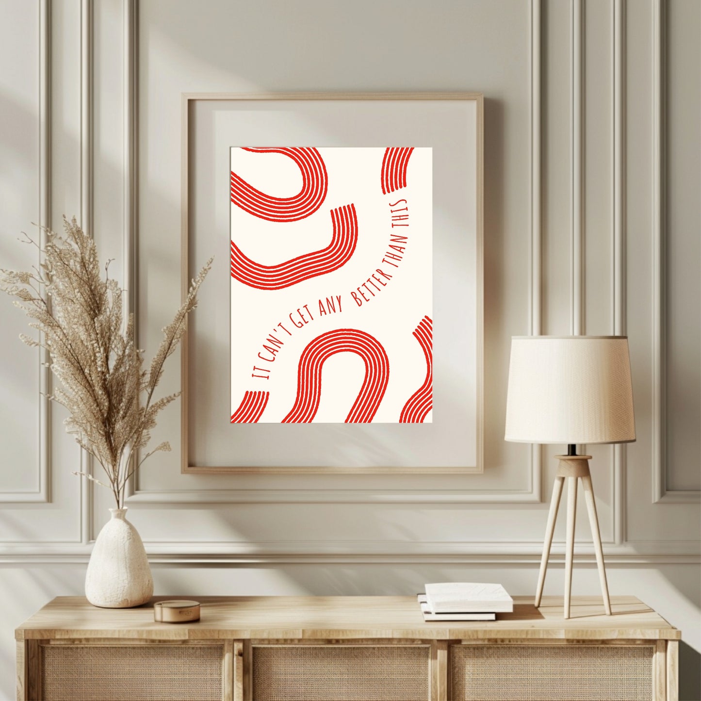 It Can't Get Any Better Than This Print | Red & Pink | Abstract Art