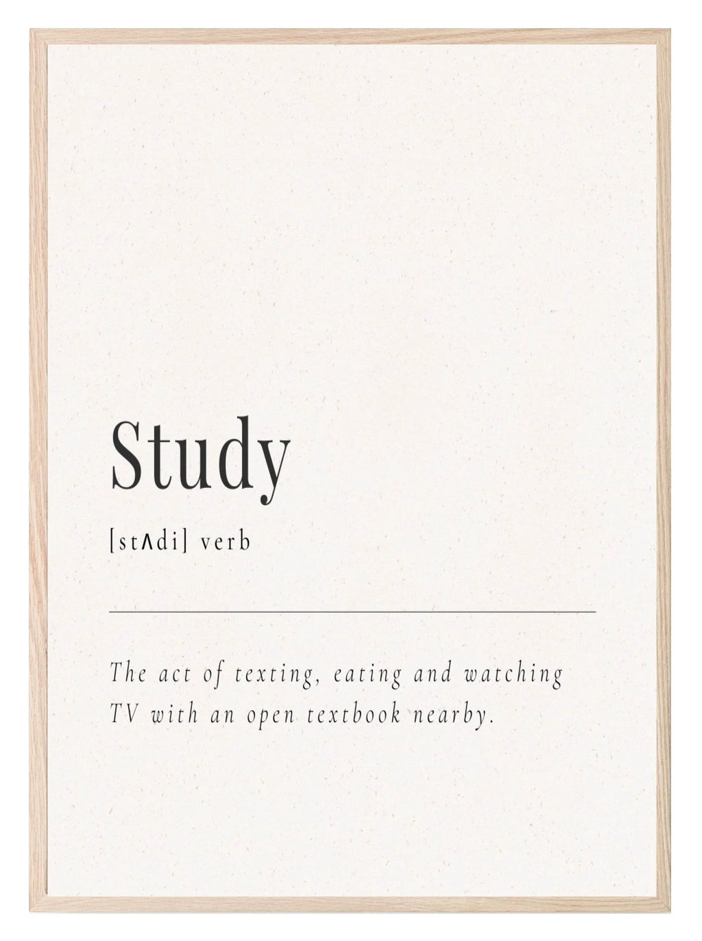 Study Definition Print | Office Wall Art - Larosier Prints