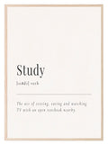 Study Definition Print | Office Wall Art - Larosier Prints