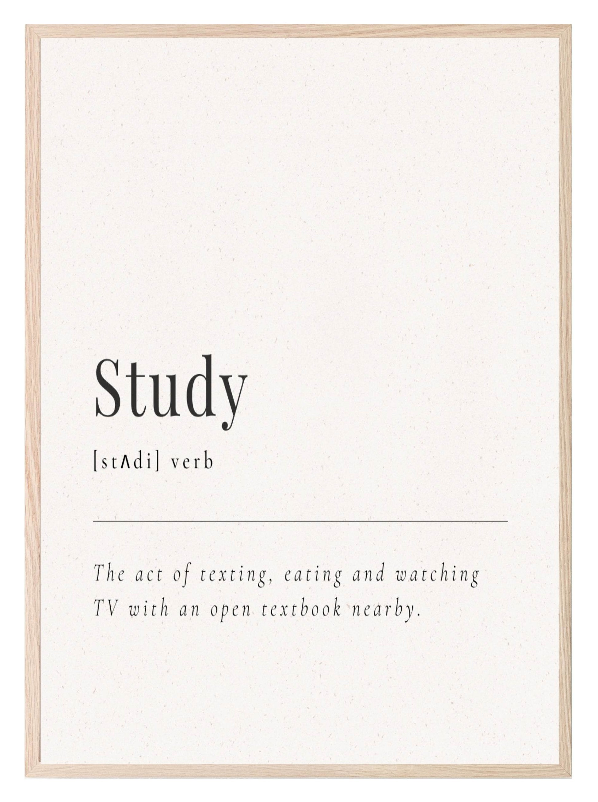 Study Definition Print | Office Wall Art