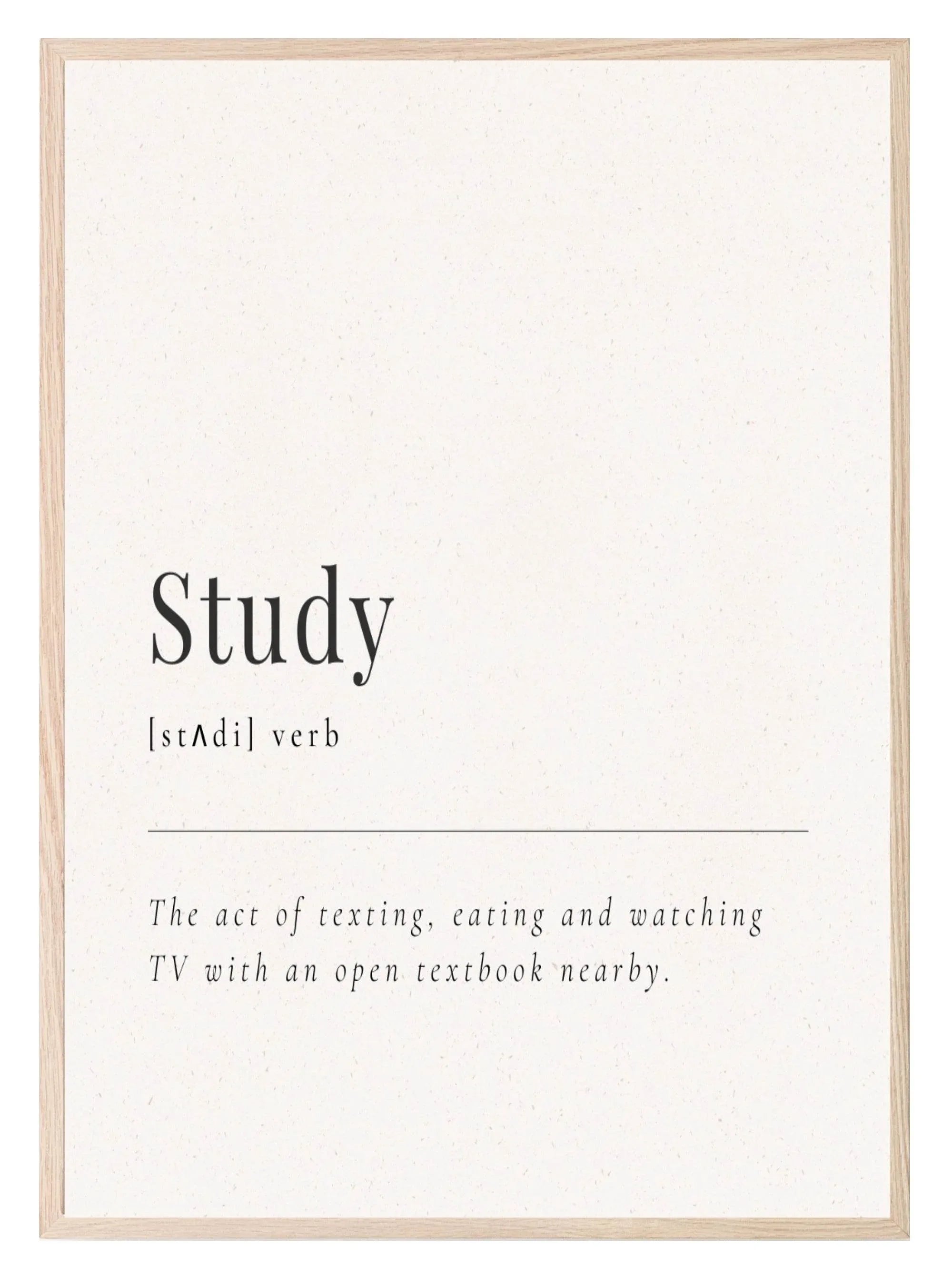 Study Definition Print | Office Wall Art - Larosier Prints
