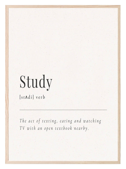Study Definition Print | Office Wall Art