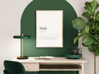 Study Definition Print | Office Wall Art - Larosier Prints