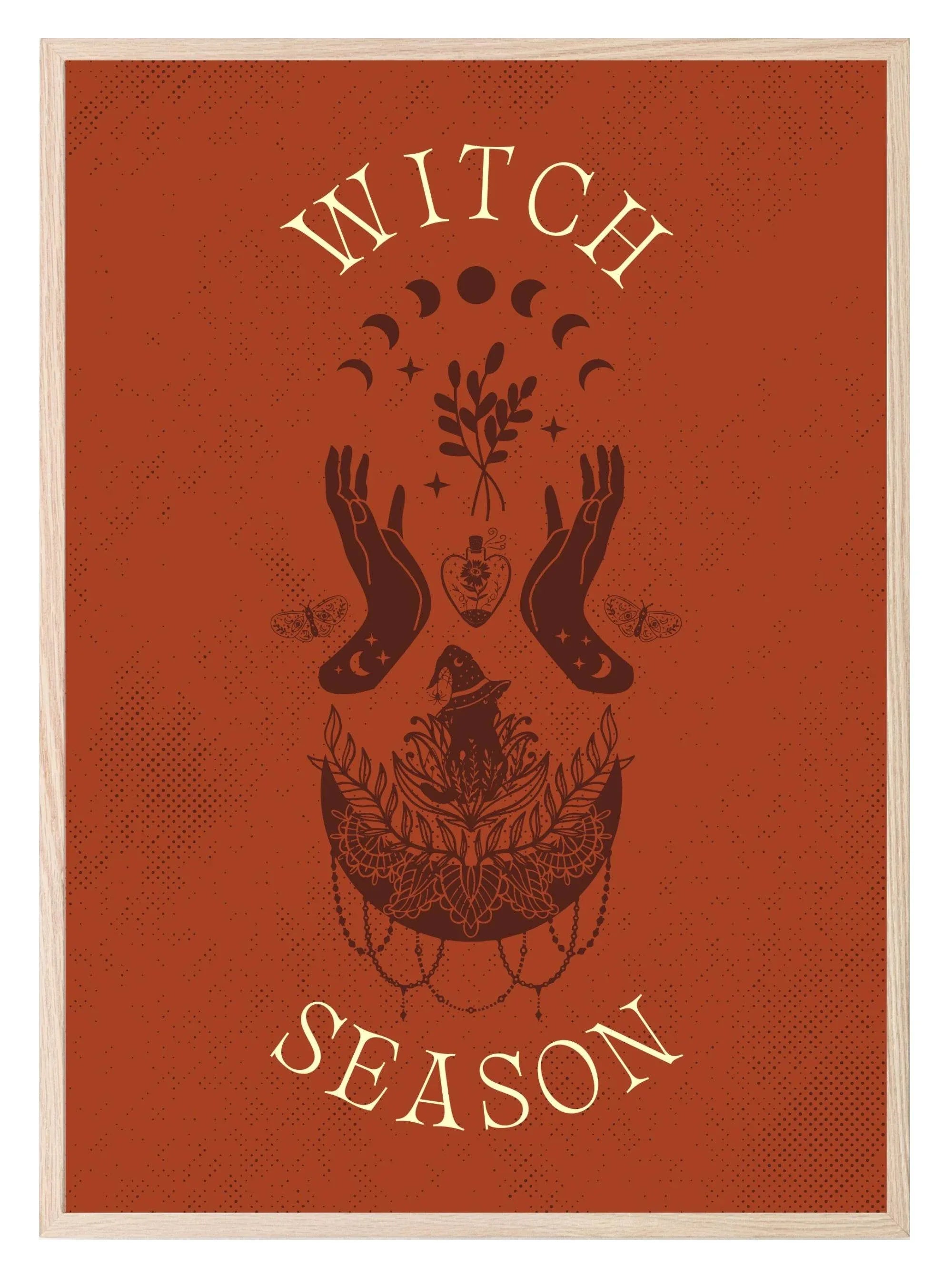 Witch Season Print | Moon Cycle | Celestial Art - Larosier Prints