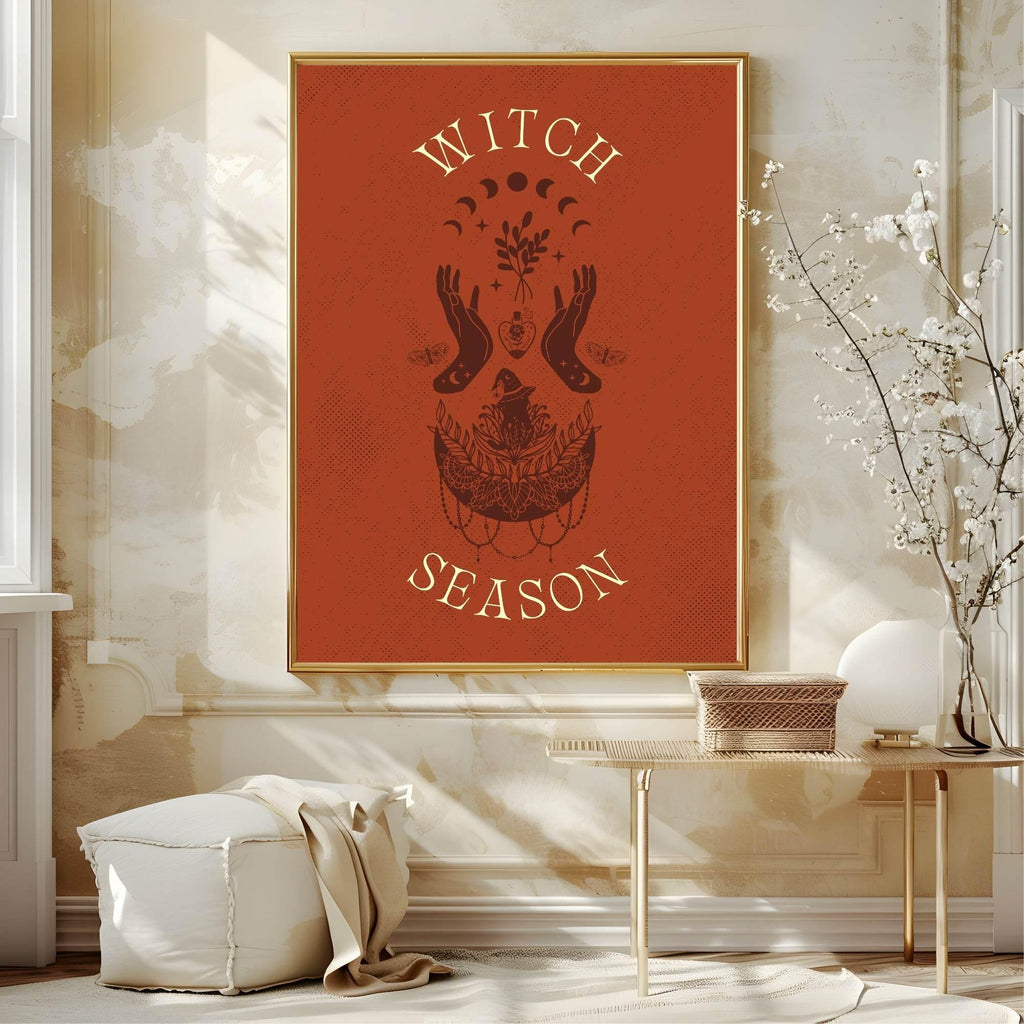 Witch Season Print | Moon Cycle | Celestial Art - Larosier Prints