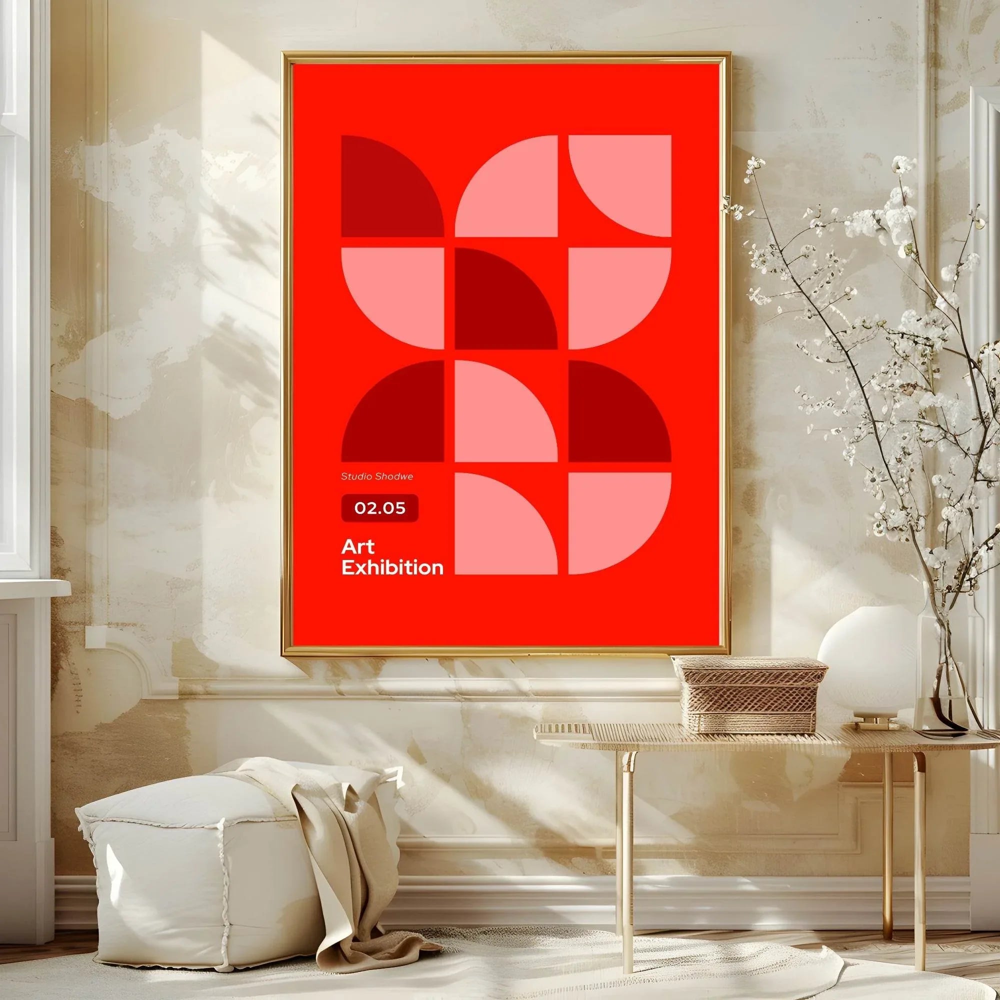 Art Exhibition Print | Red | Abstract Art - Larosier Prints
