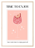 Time To Enjoy Cocktail Print | Take Some Time To Enjoy Yourself | Kitchen Art - Larosier Prints